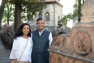 61.jpg - India Ambassador to the Czech Republic J. E. Hemant Kotalwar with his wife (2021)