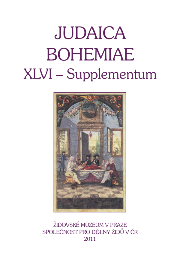 Judaica Bohemiae XLVI-SUPPLEMENTUM